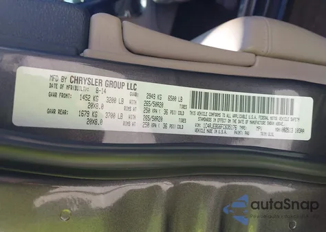 2015 Jeep Grand Cherokee Limited z USA, uszkodzony, nr VIN 1C4RJEBG6FC635176